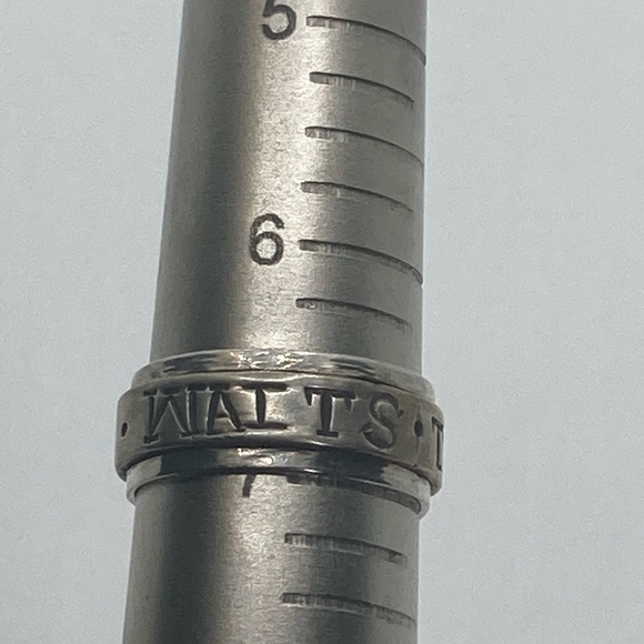 Vtg Sterling Silver ‘ True Love Waits ‘ Rustic Style Engraved Band Sz 7 - Picture 7 of 7
